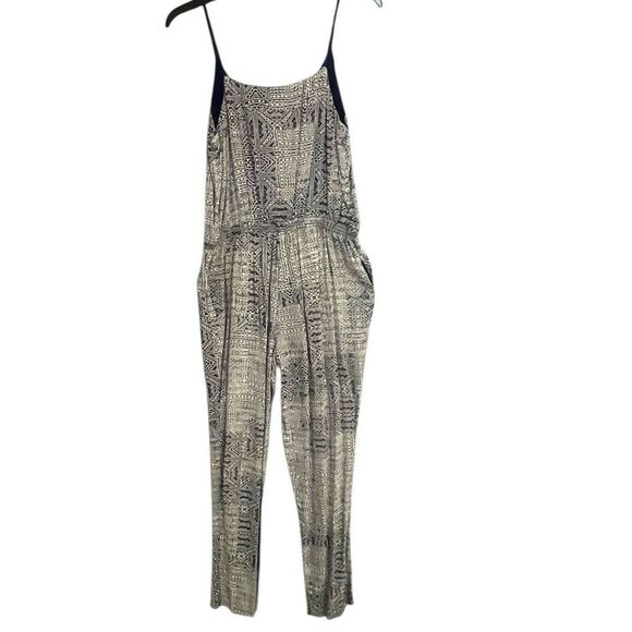 Jessica Simpson 100% Viscose Aztec Southwestern Rope Straps Pull On Jumpsuit - Picture 2 of 5